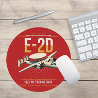 Thumbnail for E-2D Advanced Hawkeye design on red round mouse pad