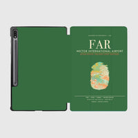 Thumbnail for Hector International Airport (FAR) design on green samsung tablet tablet case