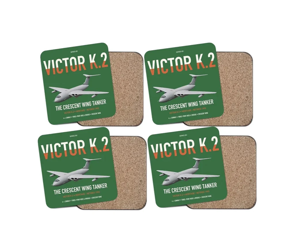 Handley Page Victor K.2 design on green 4 pieces set coaster