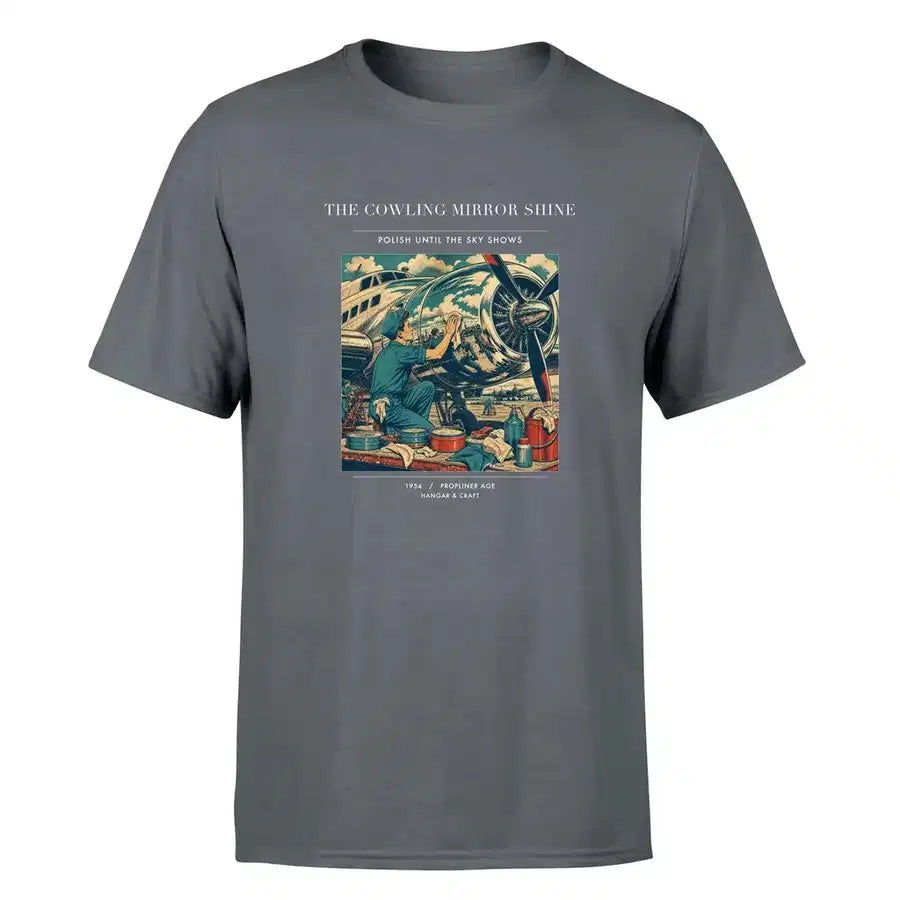 VINTAGE G4262 - The Cowling Mirror Shine - Premium T-Shirt design on gray premium t shirt