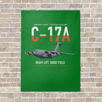 Thumbnail for C-17A Globemaster III vertical canvas print - no frame - green background