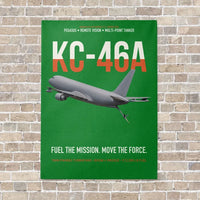 Thumbnail for KC-46A PEGASUS vertical canvas print - no frame - green background