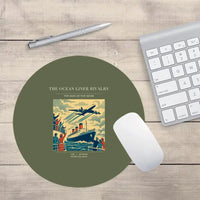Thumbnail for VINTAGE G4307 - The Ocean Liner Rivalry - Designed Mouse Pads design on greenarmy round