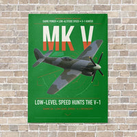 Thumbnail for Hawker Tempest Mk V vertical canvas print - no frame - green background