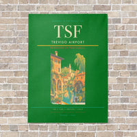 Thumbnail for Treviso Airport TSF vertical canvas print - no frame - green background