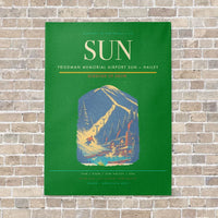 Thumbnail for Friedman Memorial Airport SUN — Hailey vertical canvas print - no frame - green background