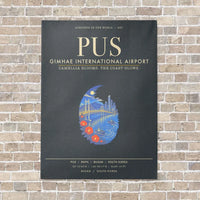 Thumbnail for Gimhae International Airport Busan PUS - Canvas Framed - Gray