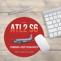 Thumbnail for Atlantique 2 Standard 6 design on red round mouse pad