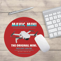 Thumbnail for DJI Mavic Mini design on red round mouse pad