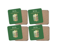 Thumbnail for Ioannina National Airport (IOA) design on green 4 pieces set coaster