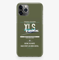 Thumbnail for Cessna Citation XLS design on green army magsafe iphone case, for iPhone Pro Max