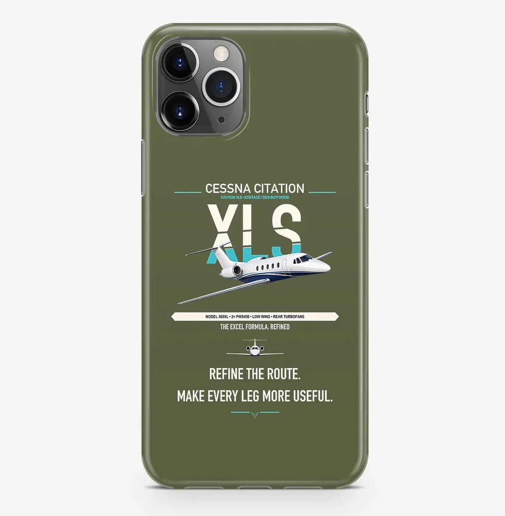 Cessna Citation XLS design on green army magsafe iphone case, for iPhone Pro Max