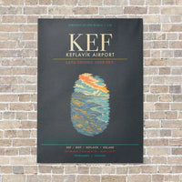 Thumbnail for Keflavik Airport KEF - Canvas Framed - Gray