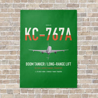 Thumbnail for Boeing KC-767A vertical canvas print - no frame - green background