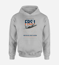 Thumbnail for British Aerospace Sea Harrier FRS.1 design on light gray double-side hoodie, single-side print