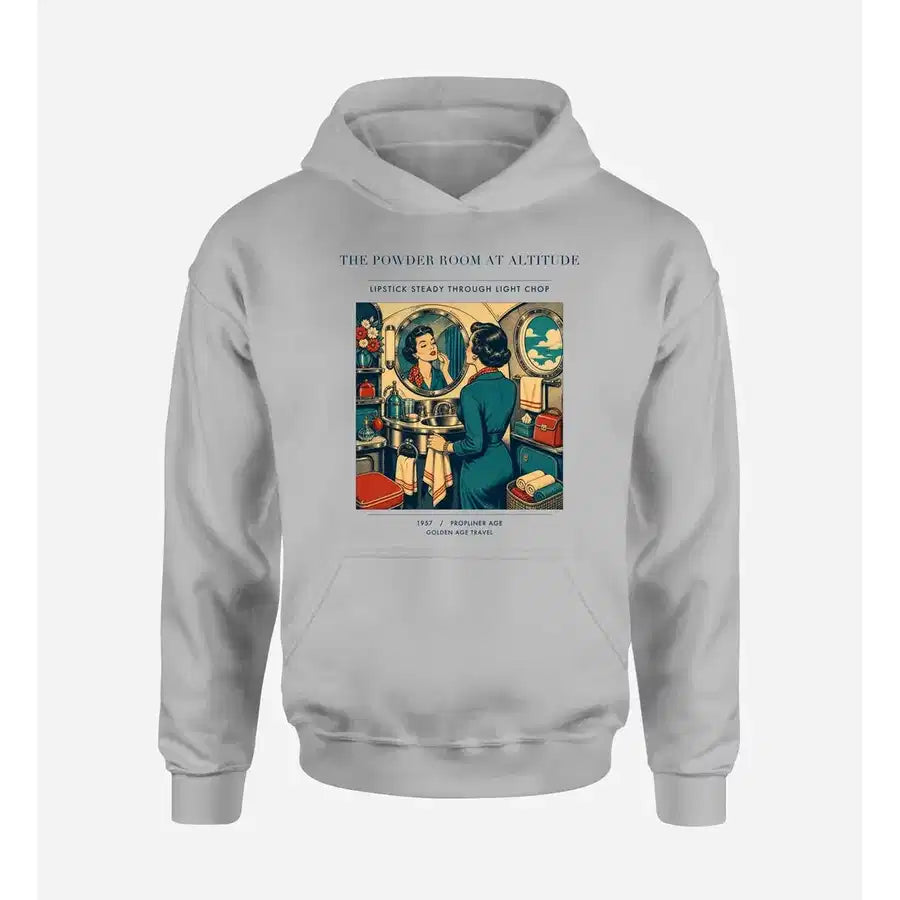 VINTAGE G4305 - The Powder Room At Altitude - Premium Hoodie design on lightgray premium