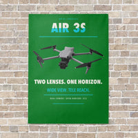Thumbnail for DJI Air 3S vertical canvas print - no frame - green background