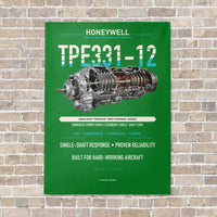 Thumbnail for TPE331-12 vertical canvas print - no frame - green background