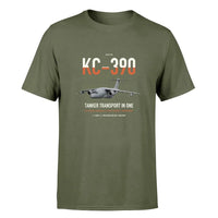Thumbnail for Embraer KC-390 Millennium design on green army double-side t-shirt, single-side print