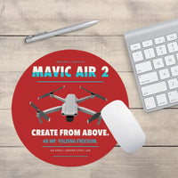 Thumbnail for DJI Mavic Air 2 design on red round mouse pad