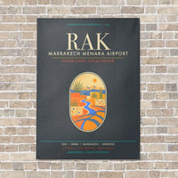 Thumbnail for Marrakech Menara Airport RAK - Canvas Framed - Gray