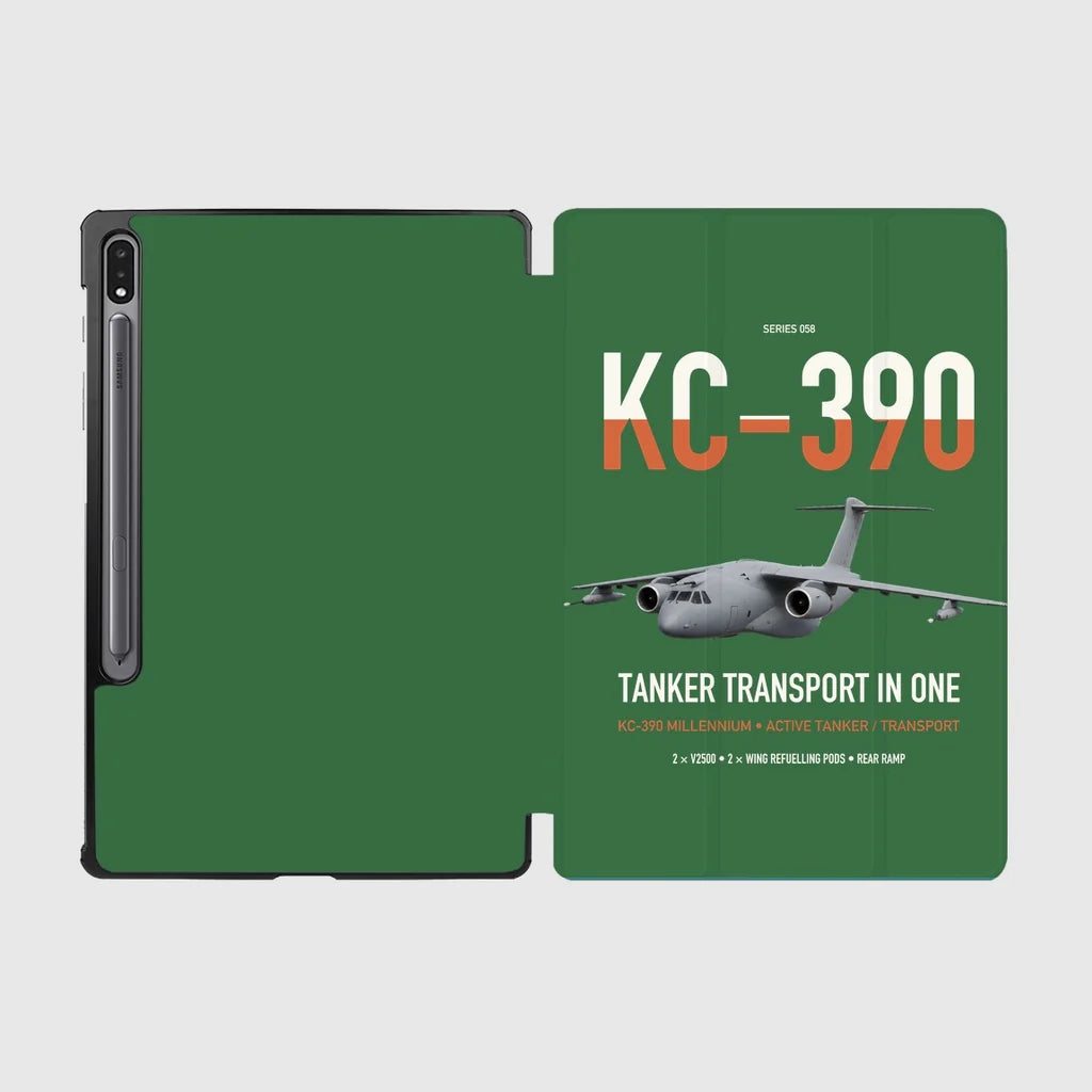 Embraer KC-390 Millennium design on green samsung tablet tablet case