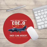 Thumbnail for F9F-8 Cougar Swept Wing Carrier Fighter design on red round mouse pad