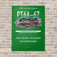 Thumbnail for PT6A-67 vertical canvas print - no frame - green background