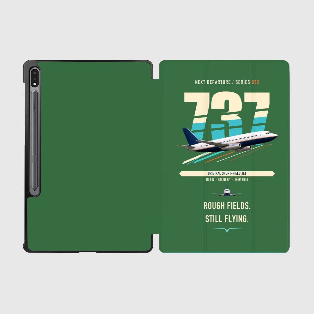 Boeing 737-200 design on green samsung tablet tablet case