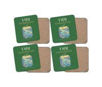 Thumbnail for Fort McMurray International Airport (YMM) design on green 4 pieces set coaster