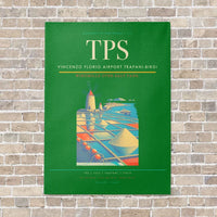Thumbnail for Vincenzo Florio Airport Trapani-Birgi TPS vertical canvas print - no frame - green background