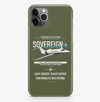 Thumbnail for Cessna Citation Sovereign+ design on green army magsafe iphone case, for iPhone Pro Max