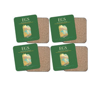 Thumbnail for Egilsstaðir Airport (EGS) design on green 4 pieces set coaster