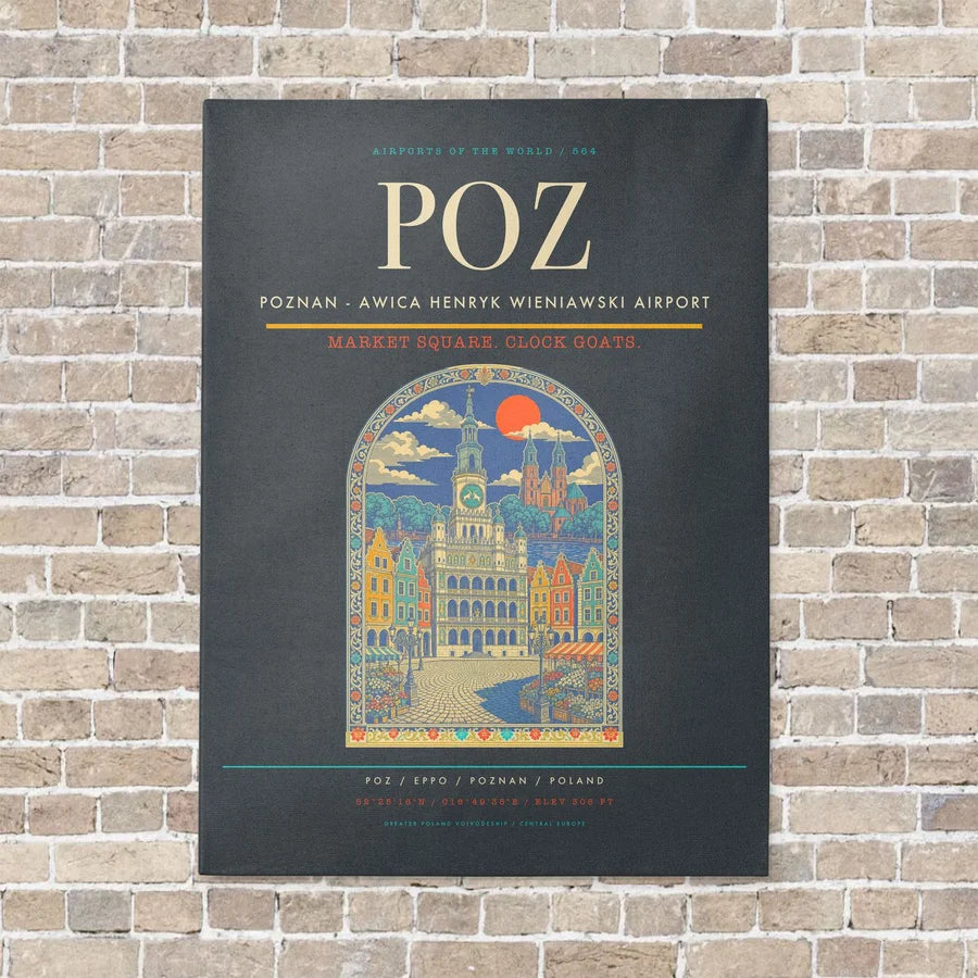 Poznan - awica Henryk Wieniawski Airport POZ - Canvas No Frame - Gray