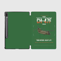 Thumbnail for Boeing CH-47F Chinook design on green samsung tablet tablet case