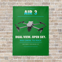 Thumbnail for DJI Air 3 vertical canvas print - no frame - green background