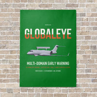 Thumbnail for Saab GlobalEye vertical canvas print - no frame - green background