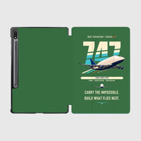 Thumbnail for Boeing 747-400 Dreamlifter design on green samsung tablet tablet case