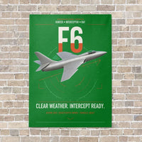 Thumbnail for Hawker Hunter F6 vertical canvas print - no frame - green background