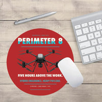 Thumbnail for Skyfront Perimeter 8 design on red round mouse pad