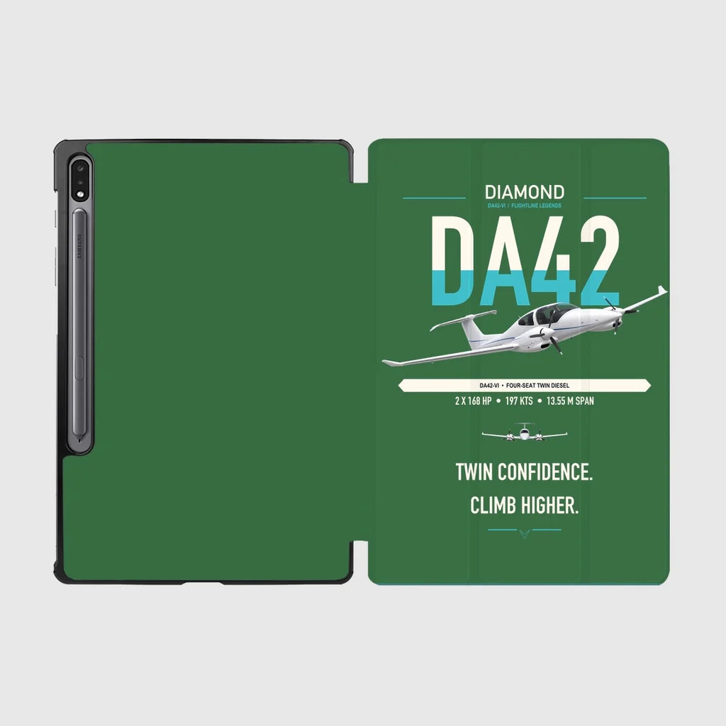 Diamond DA42-VI design on green samsung tablet tablet case