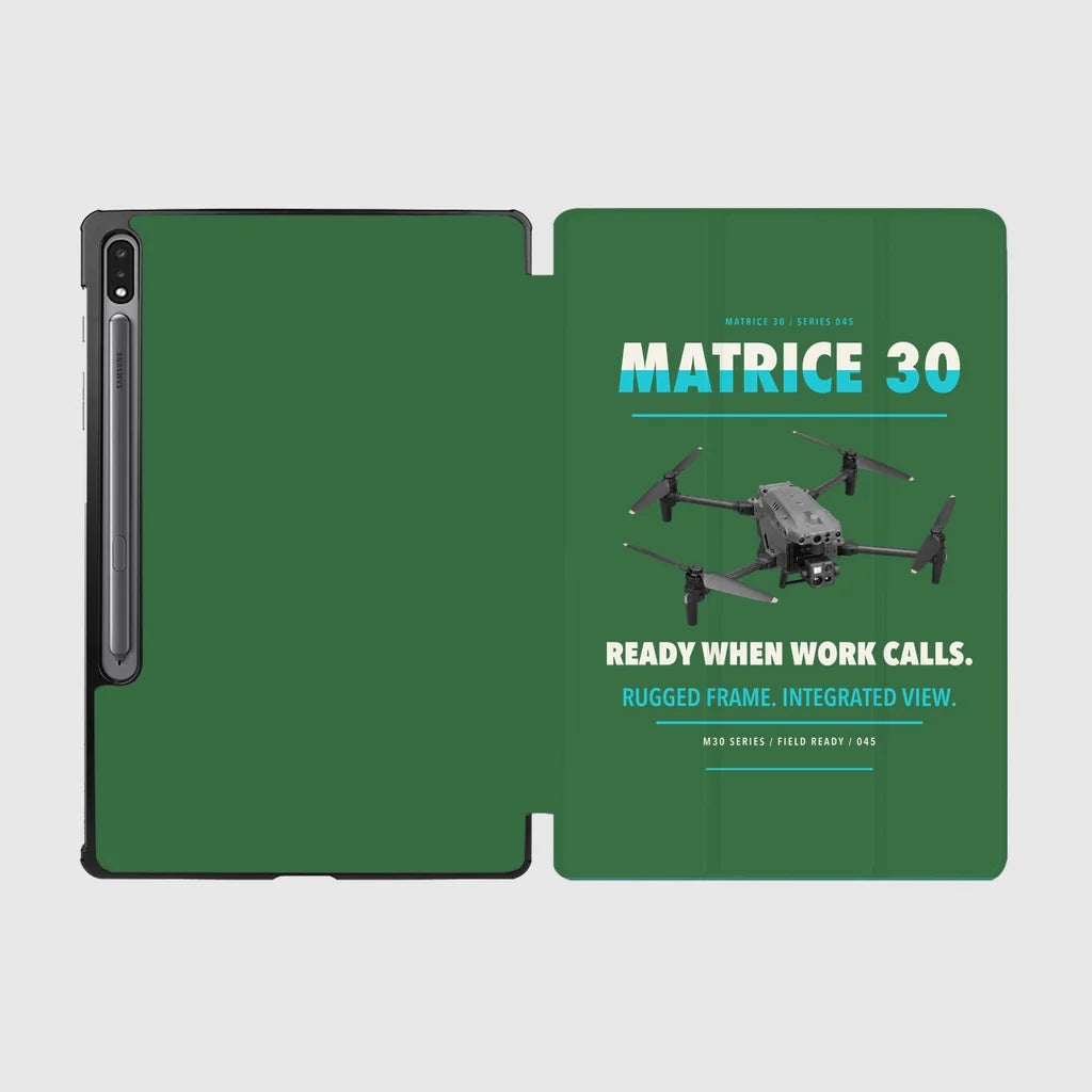 DJI Matrice 30 design on green samsung tablet tablet case