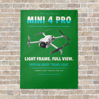 Thumbnail for DJI Mini 4 Pro vertical canvas print - no frame - green background