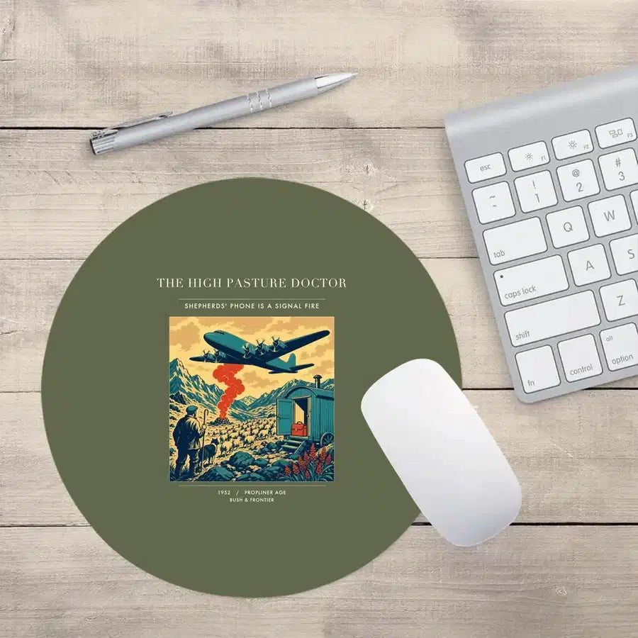 VINTAGE G4348 - The High Pasture Doctor - Designed Mouse Pads design on greenarmy round