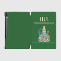 Thumbnail for Phu Bai International Airport (HUI) design on green samsung tablet tablet case