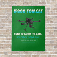 Thumbnail for Inspired Flight IF800 Tomcat vertical canvas print - no frame - green background