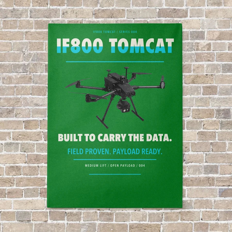 Inspired Flight IF800 Tomcat vertical canvas print - no frame - green background