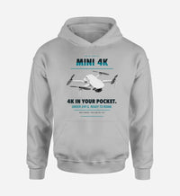 Thumbnail for DJI Mini 4K design on light gray hoodie single side
