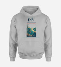 Thumbnail for Inverness Airport (INV) design on light gray hoodie single-side print