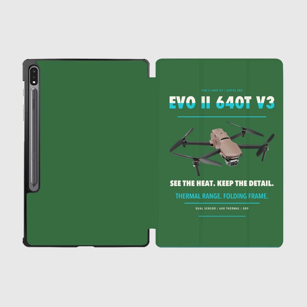 Autel EVO II Dual 640T V3 design on green samsung tablet tablet case